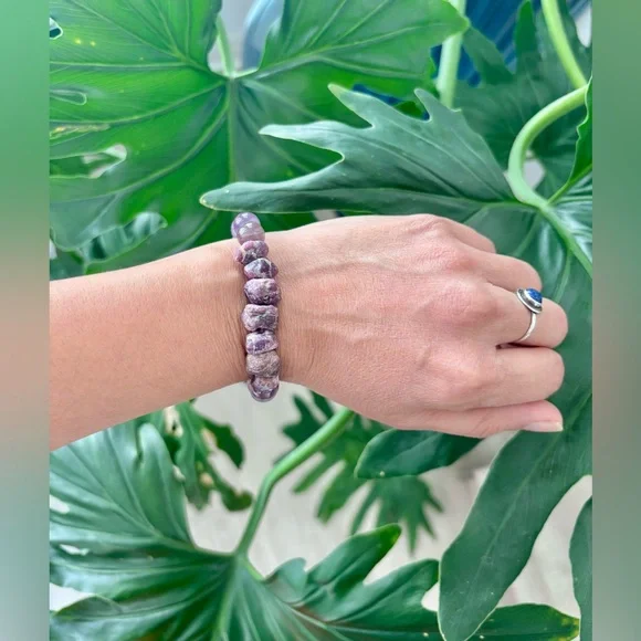 Rough Ruby & Chevron Amethyst bracelet - Picture 1 of 3